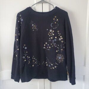Women's Medium Stars and Moon Beaded Sweatshirt by Whistles
